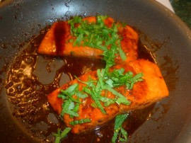 Asian style Salmon with Steamed Eggplant Ronit Penso