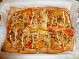 Brie, Peppers and Prosciutto Tart Ronit Penso