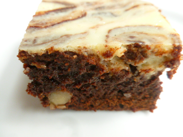 Spiced Brownies with Walnuts, Dried Cranberries and Cream Cheese Swirl Ronit Penso
